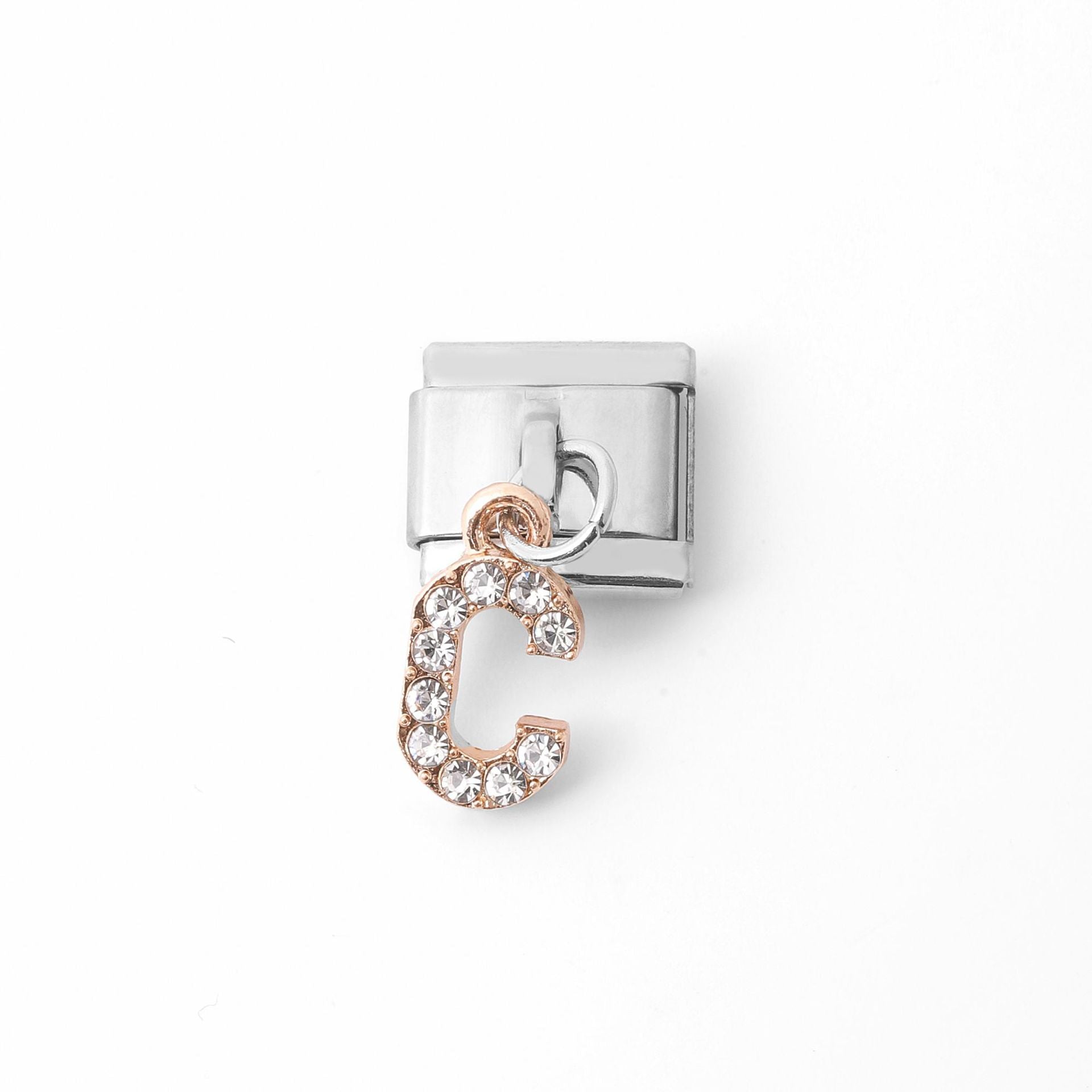 Wholesale Italian Charm Bracelet Stainless Steel Pendant Letter Module Charms